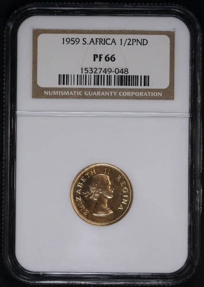 South Africa 1959 Gold Proof Half Pound NGC PF66 product image
