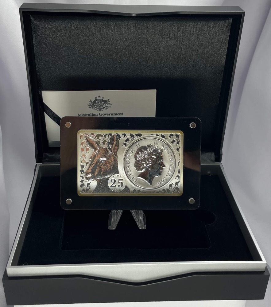 2018 Fine Silver 3oz Coin & Bar Set 25th Anniversary of the Silver Kangaroo product image