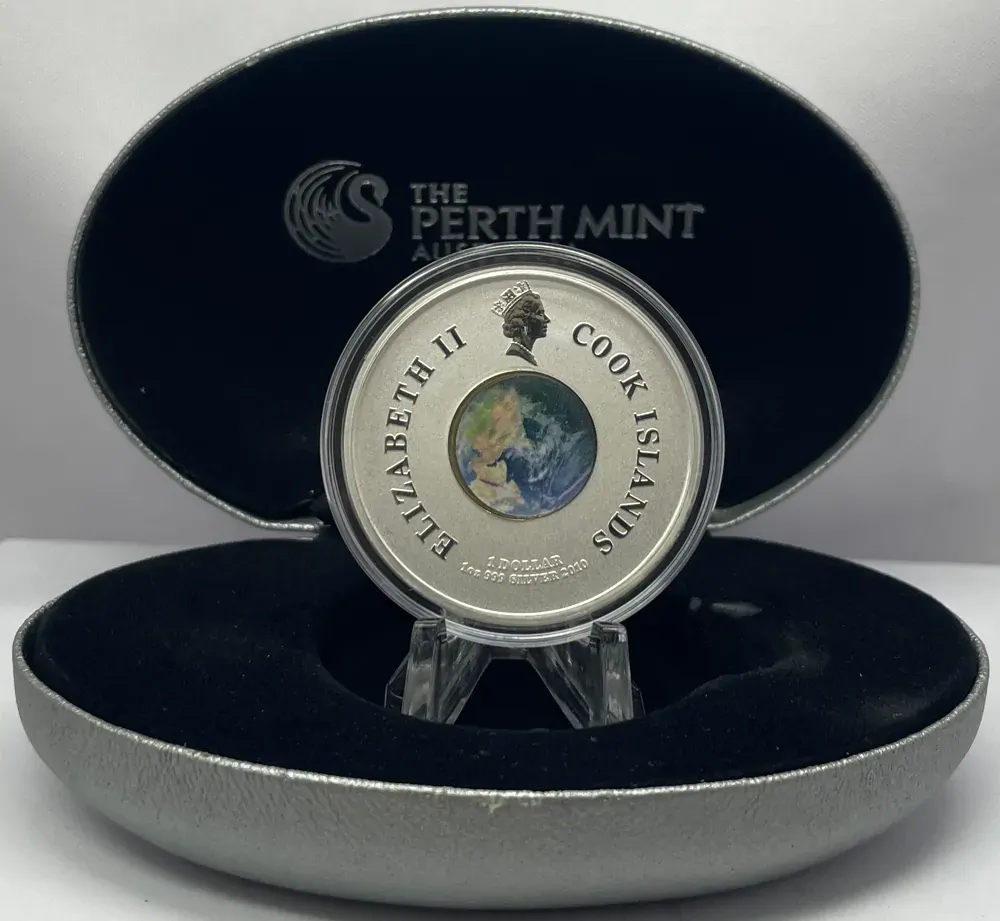 Cook Islands 2010 Silver 1 Dollar Proof Orbit Series First Space Shuttle product image