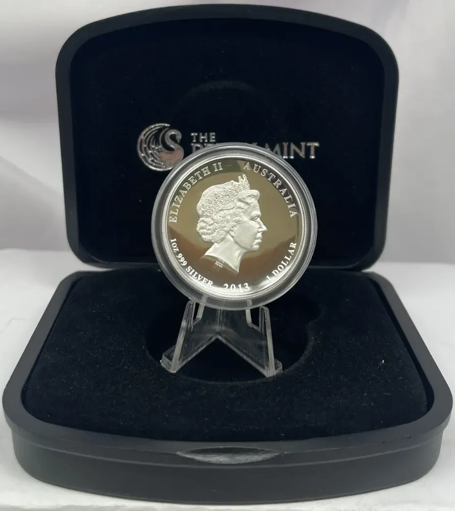 2013 Silver 1 Ounce High Relief Proof Lunar Year of the Snake product image