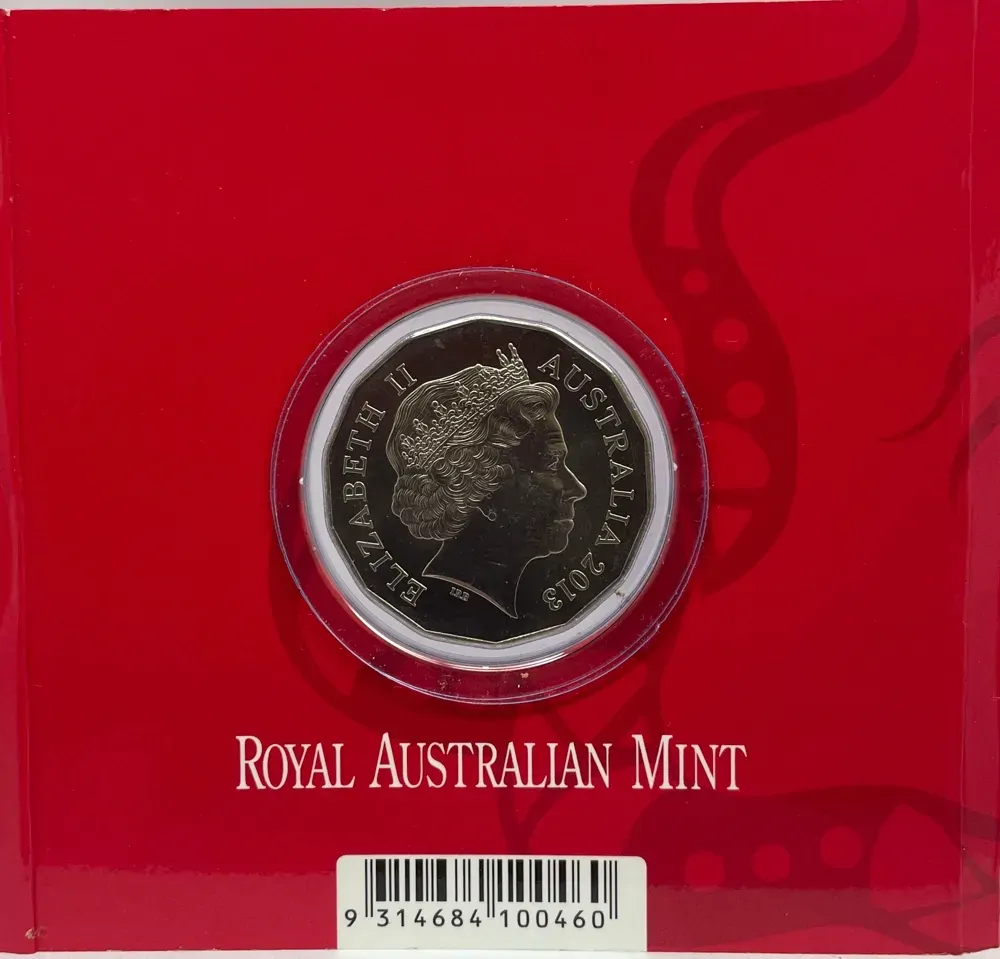 2013 50 Cent Tetradecagon Coin Lunar Year of the Snake product image