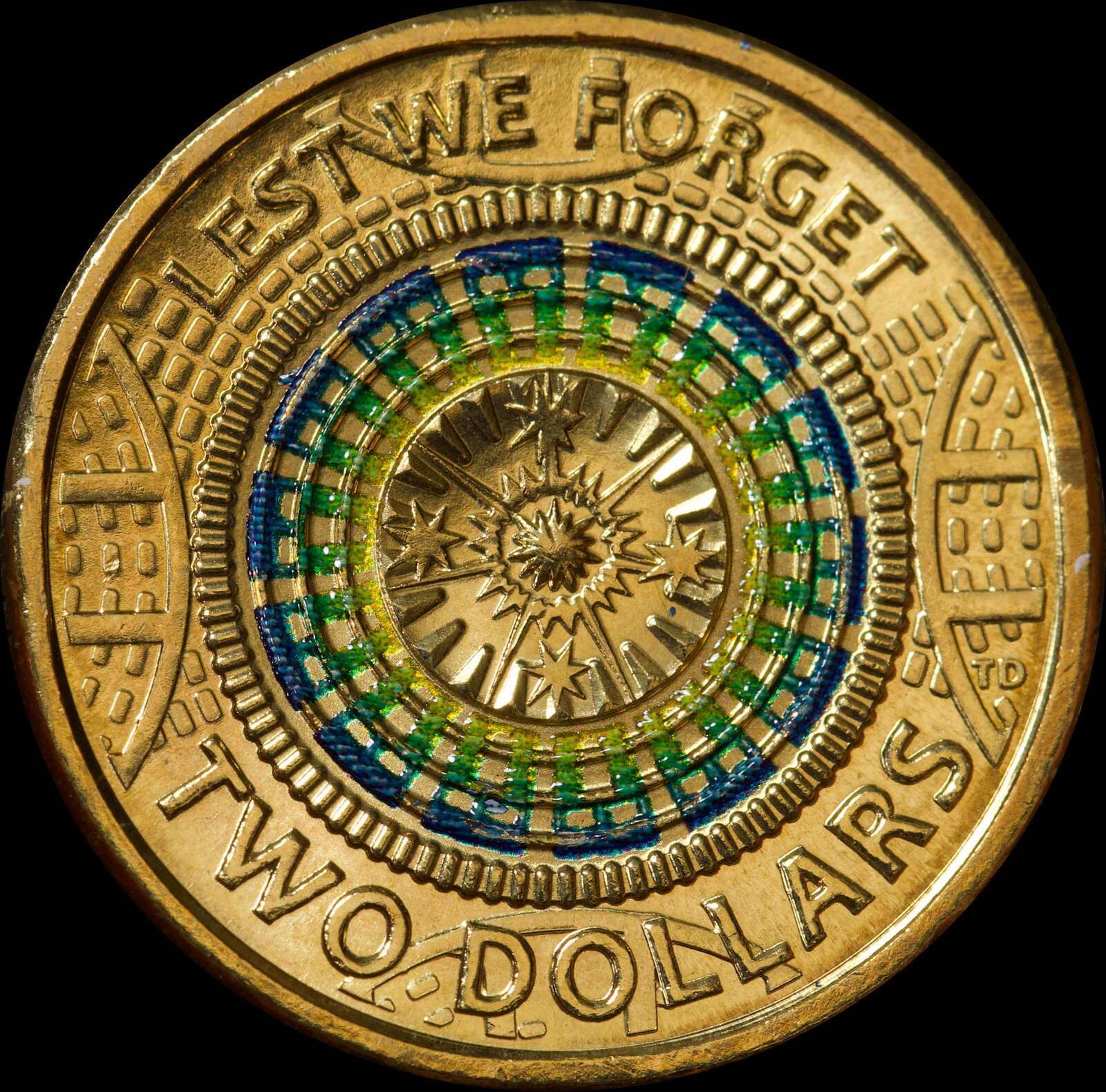 2017 Coloured $2 5 Coin RAM Bag Lest We Forget - Hall of Memory product image