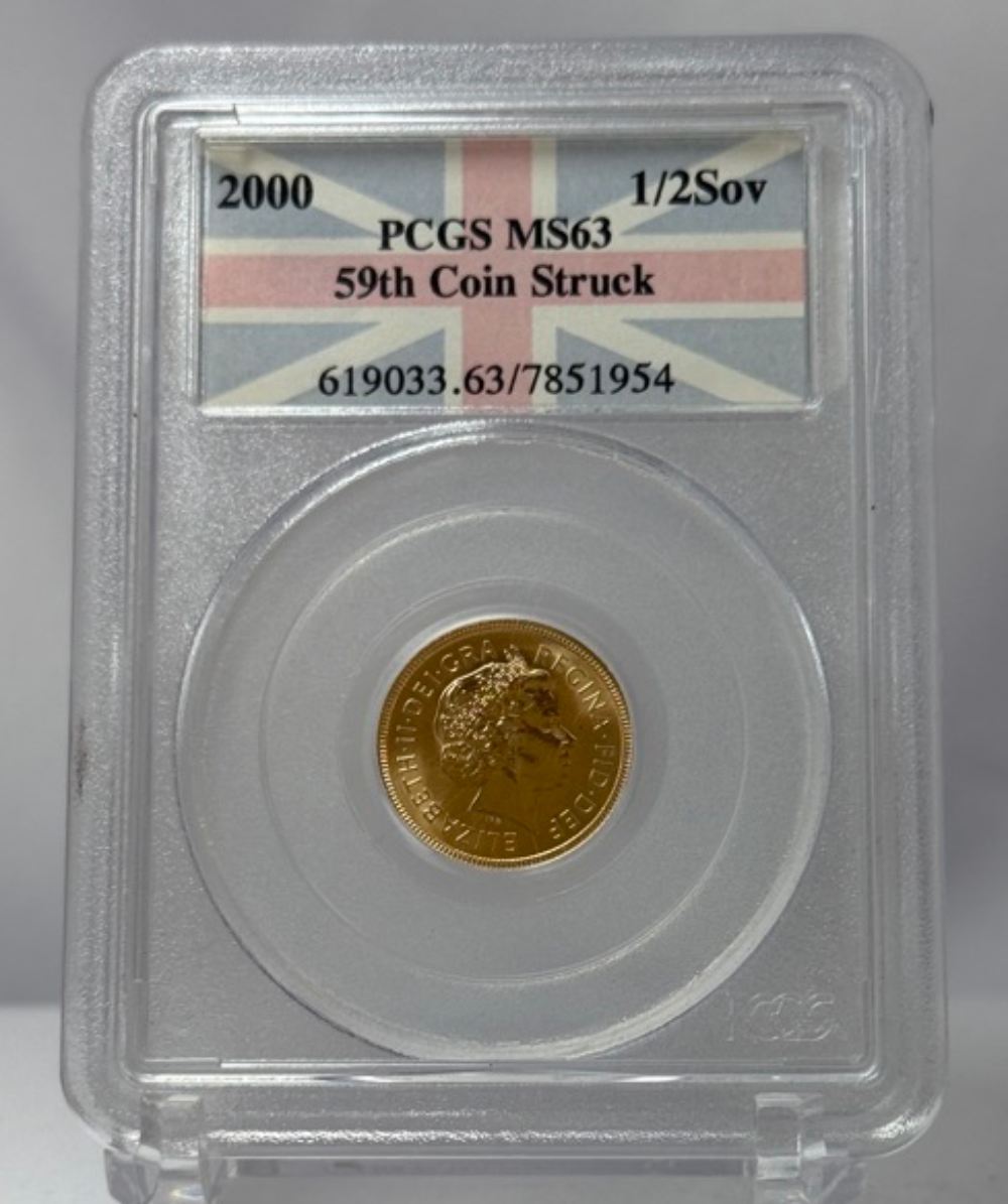2000 Gold Half Sovereign Elizabeth II S# SB4 PCGS MS63 product image