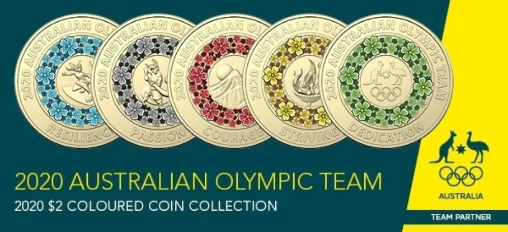 2020 Coloured Coin Collection Olympic Games Unleash the Spirit Surfing product image