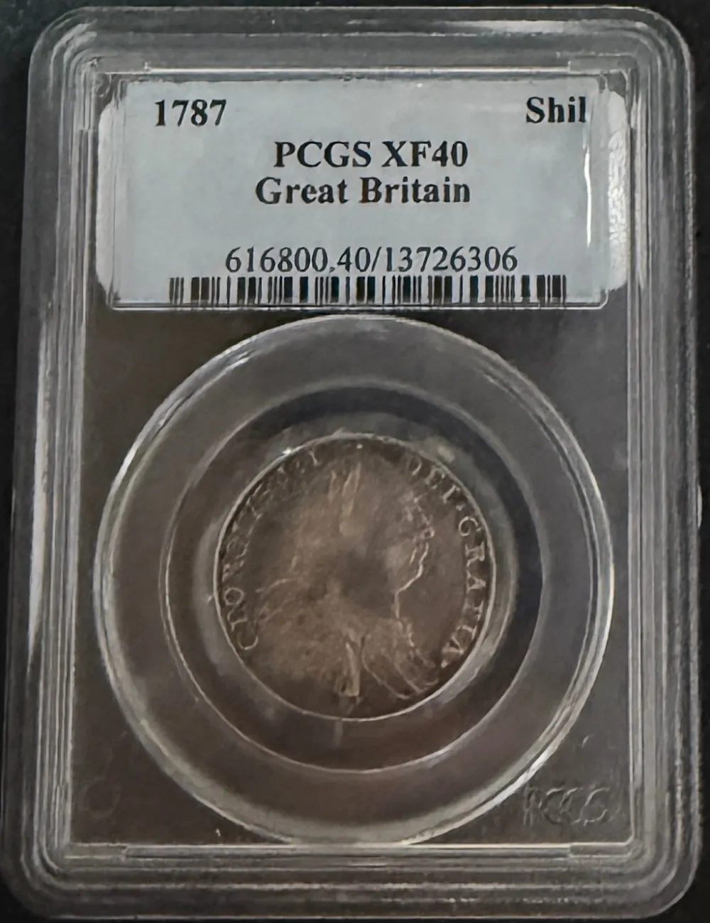 1787 Silver Shilling George III S#3743 With Semee PCGS XF40 product image