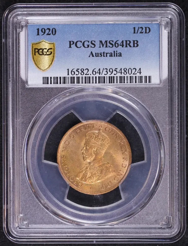 1920 Halfpenny Choice Unc (PCGS MS64RB) product image