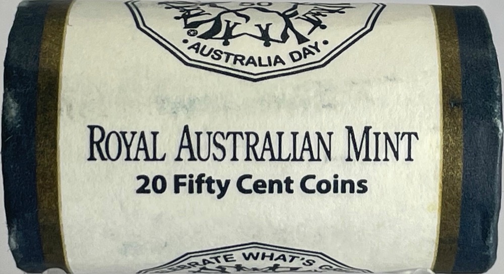 2010 50 Cent Mint Roll Australia Day - Heads / Tails product image