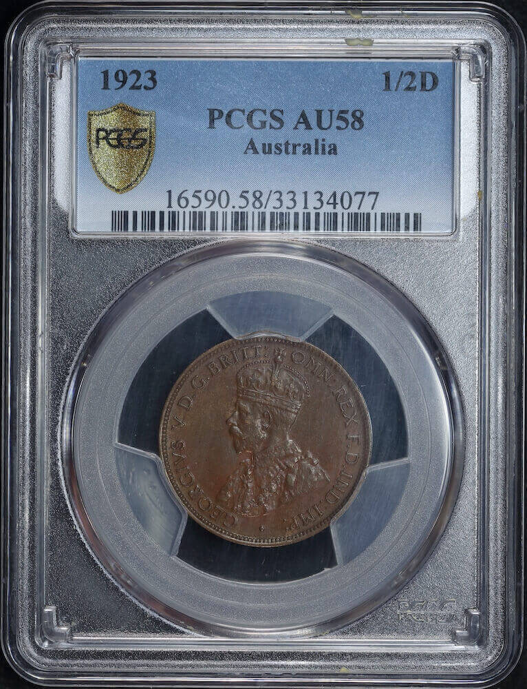 1923 Halfpenny about Unc (PCGS AU58) product image