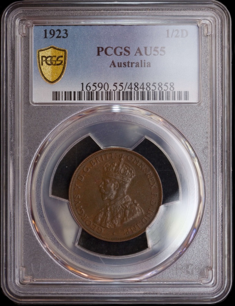 1923 Halfpenny PCGS AU55BN product image