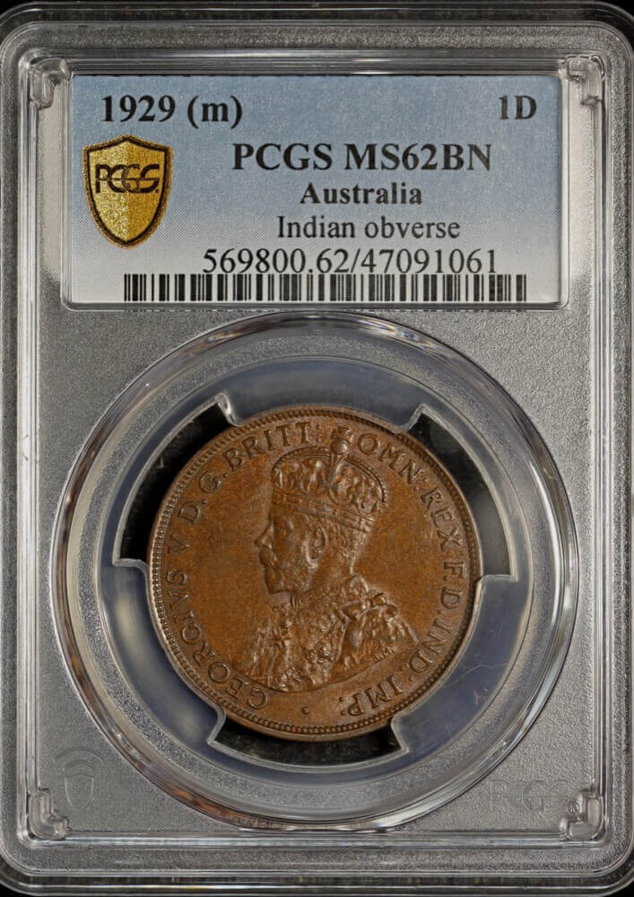 1929 Penny Indian Obverse Unc (PCGS MS62BN) product image