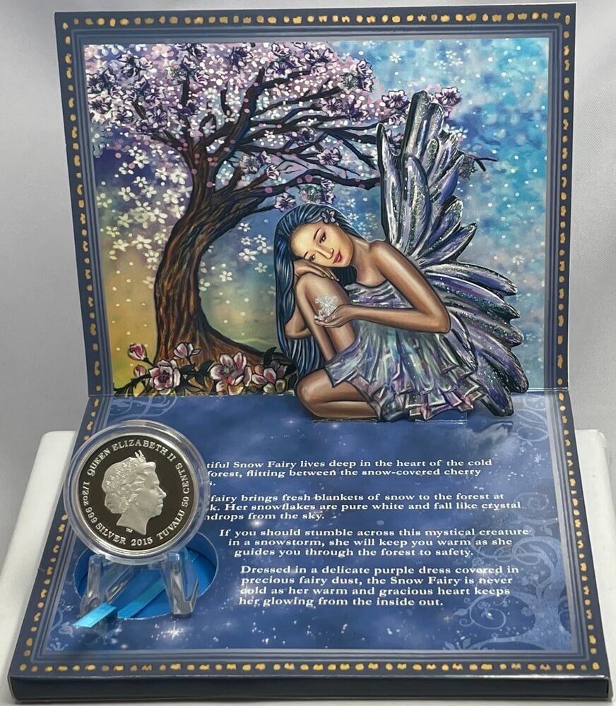 Tuvalu 2015 1/2oz Silver Proof Coloured Coin Snow Fairy product image
