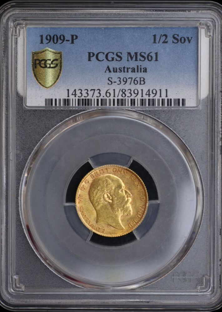 1909 Perth Edward VII Half Sovereign (PCGS MS61) product image