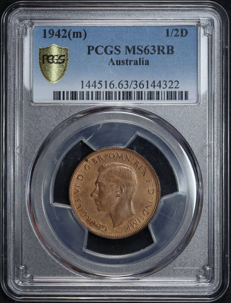 1942 Halfpenny Choice Unc (PCGS MS63RB) product image