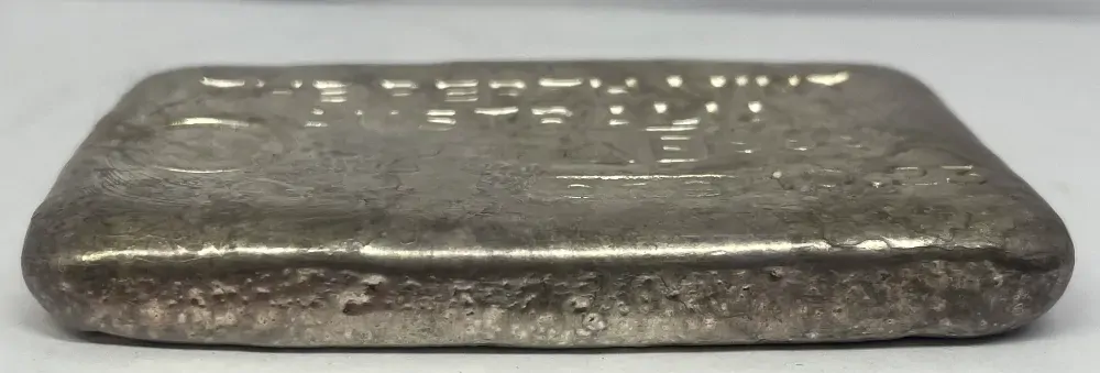 Perth Mint Silver 10 Ounce Vintage Cast Ingot 99.9% Pure 10.22ozt product image
