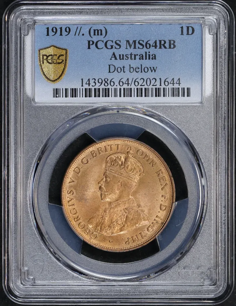 1919 Penny Dot Below Choice Unc (PCGS MS64RB) product image
