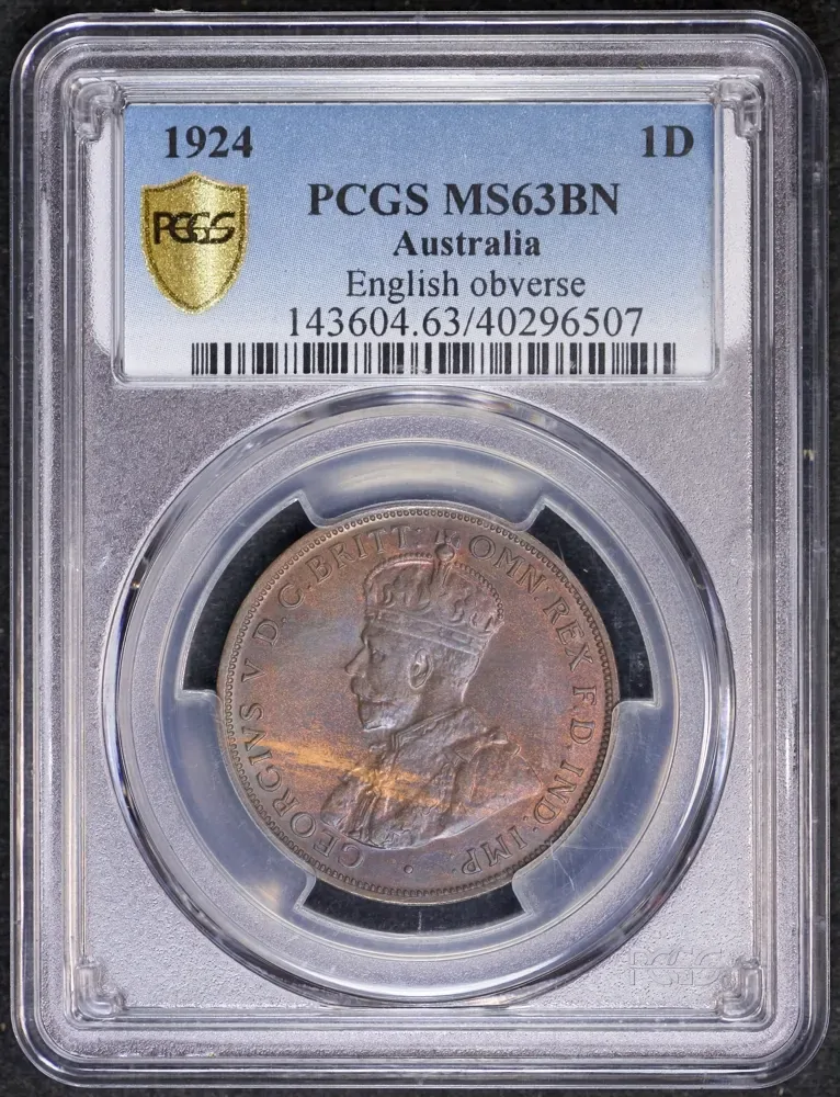 1924 Penny English Obverse PCGS MS63BN product image