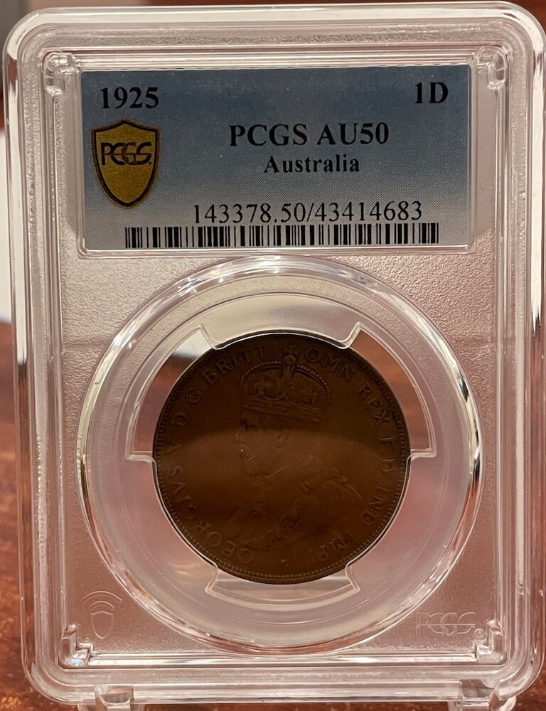 1925 Penny about EF (PCGS AU50) product image