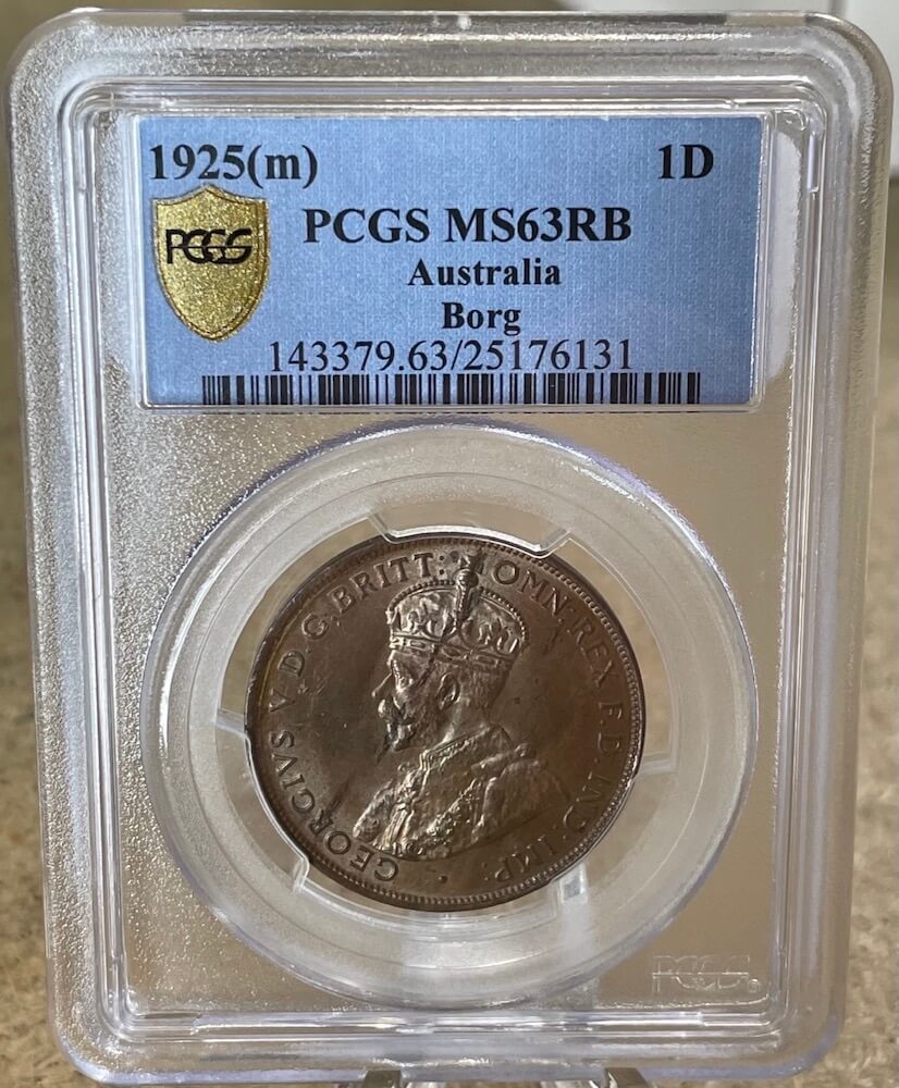 1925 Penny Choice Unc (PCGS MS63RB) Ex Borg Collection product image