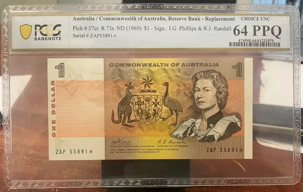 1969 $1 Note Star Note Phillips/Randall R73s PCGS 64PPQ product image