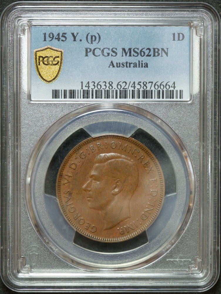 1945-Y Penny Unc (PCGS MS62BN) product image
