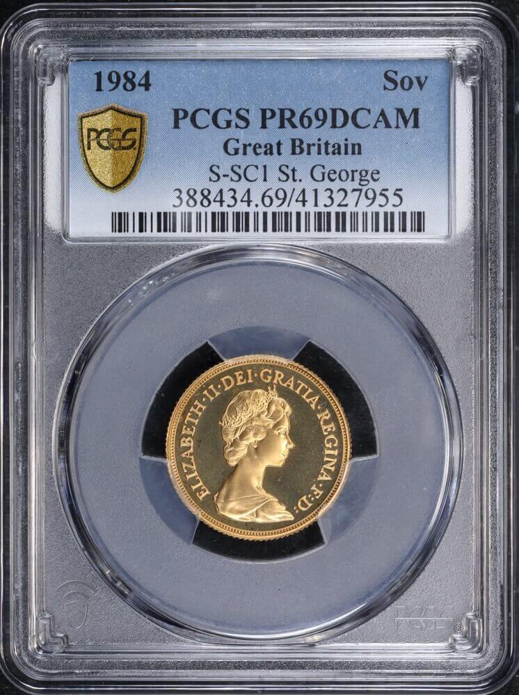 Great Britain 1984 Gold Proof Sovereign PCGS PR69DCAM product image