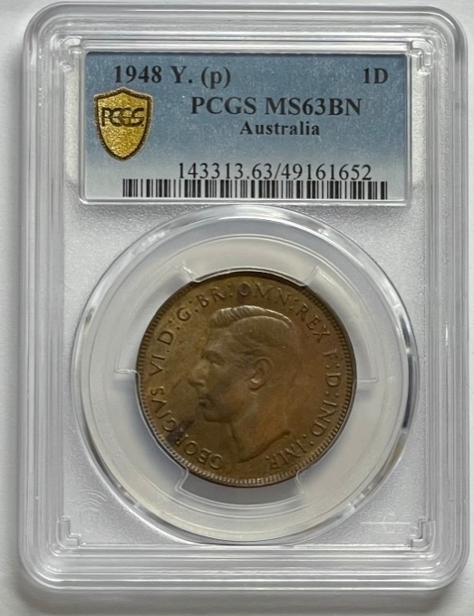 1948-Y Penny Perth Mint Choice Unc (PCGS MS63BN) product image