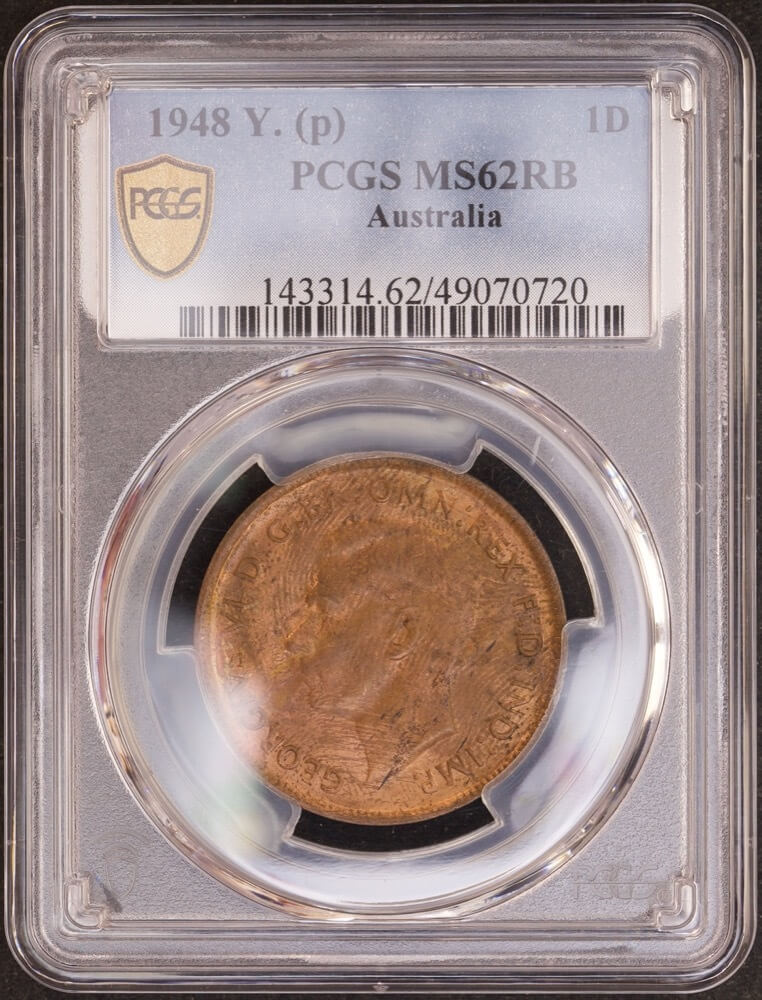 1948-Y Penny Unc (PCGS MS62RB) product image