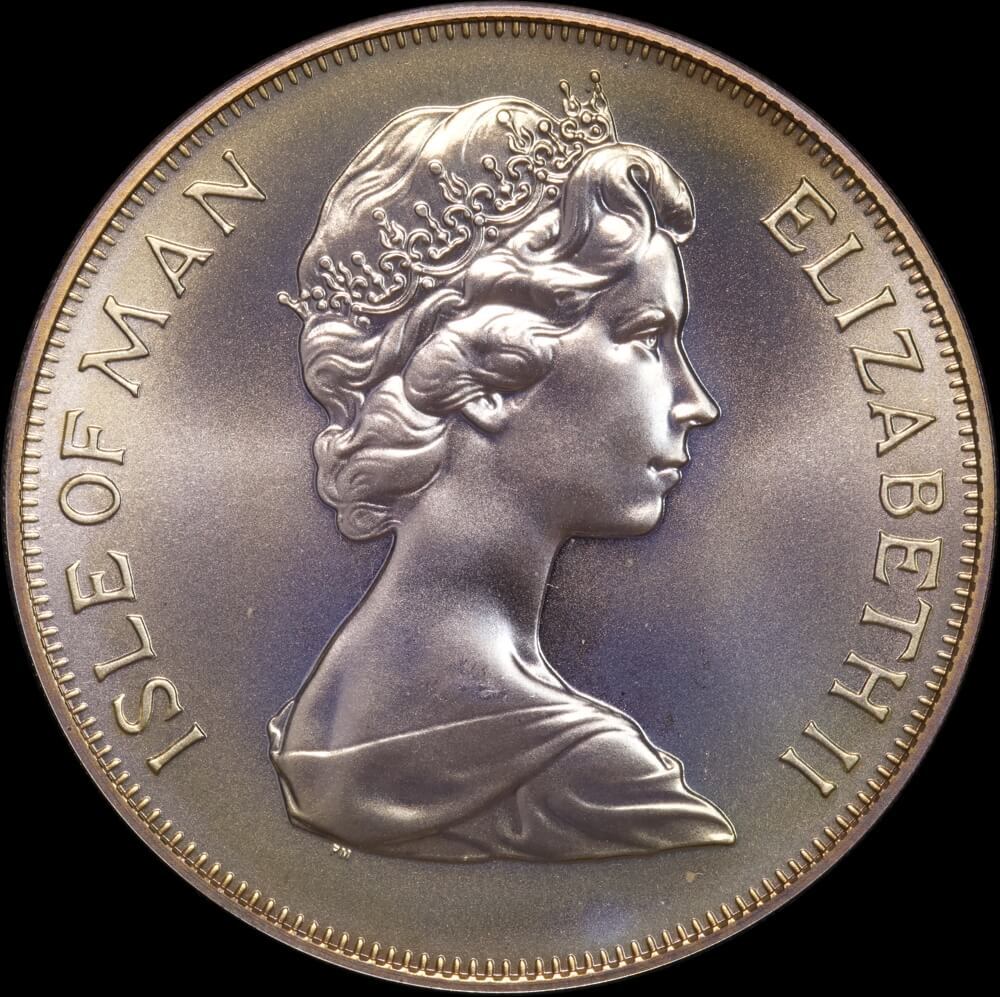 Isle of Man 1975 Silver 25 Pence KM# 31a Manx Cat product image