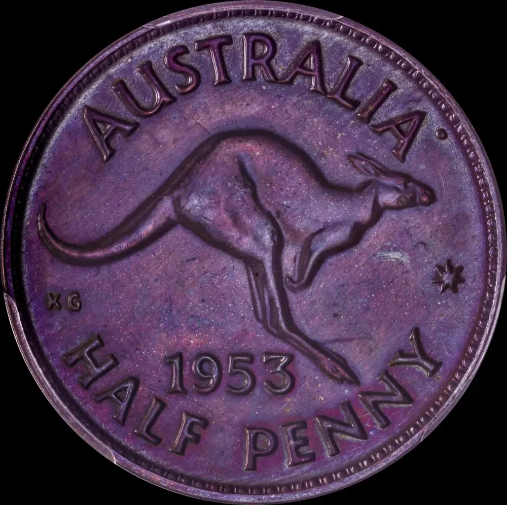 1953 Perth Proof Penny and Halfpenny Pair PCGS PR63RB / 62RB product image
