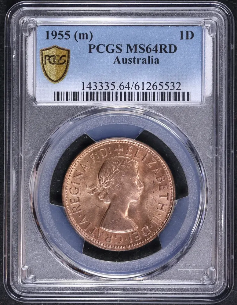 1955 Melbourne Penny Choice Unc (PCGS MS64RD) product image