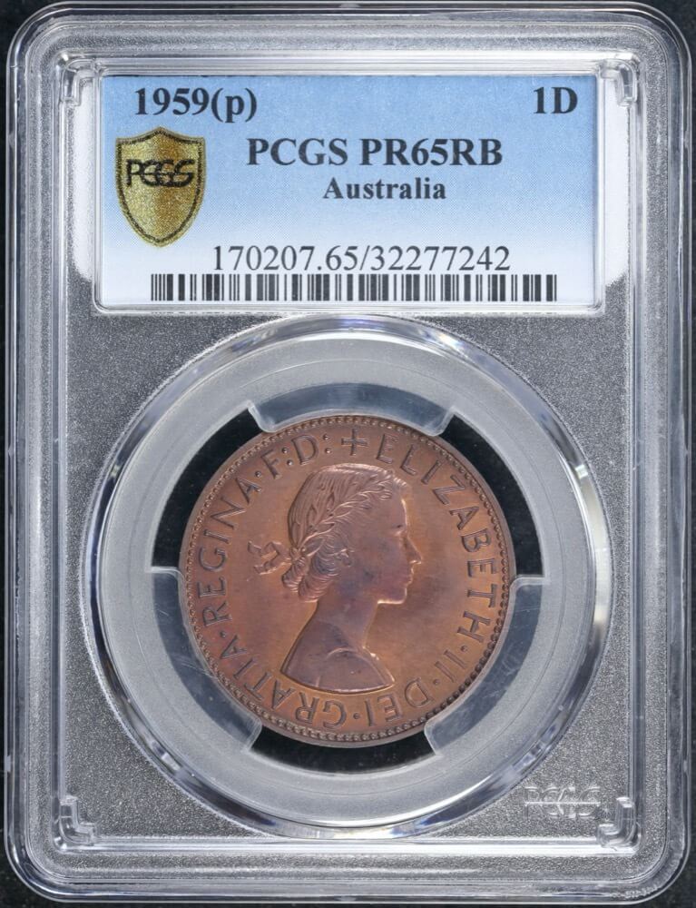 1959 Perth Proof Penny PCGS PR65RB product image