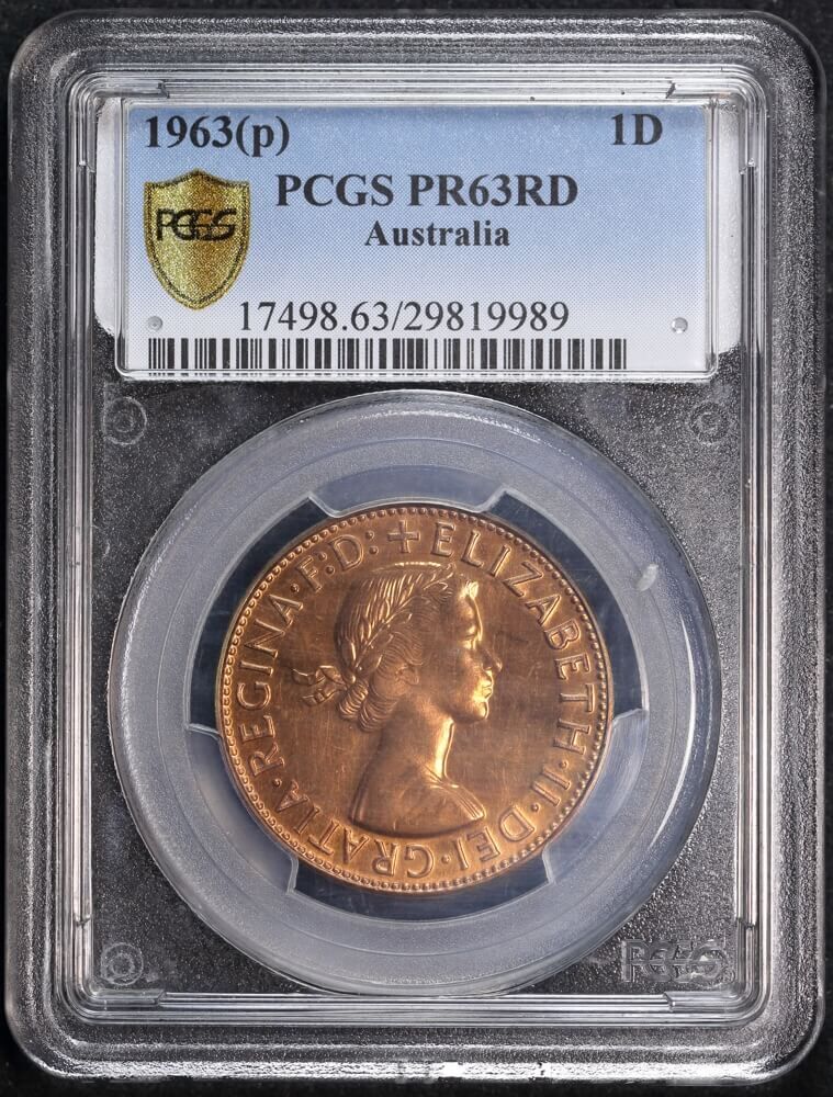 1963 Perth Proof Penny (PCGS PR63RD) product image