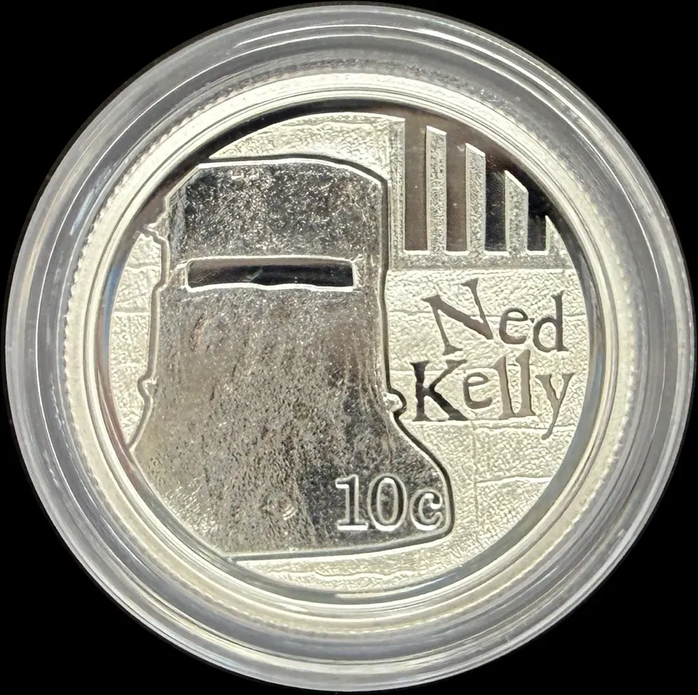 Tuvalu 2015 Silver 10 Cent Proof Coin Ned Kelly product image