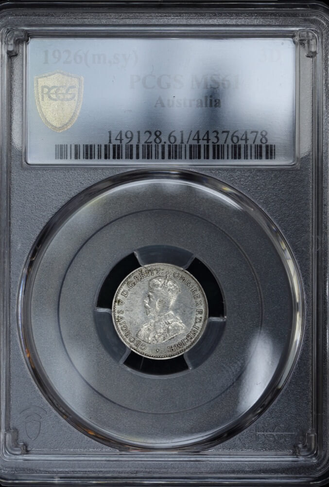 1926 Threepence Unc (PCGS MS61) product image