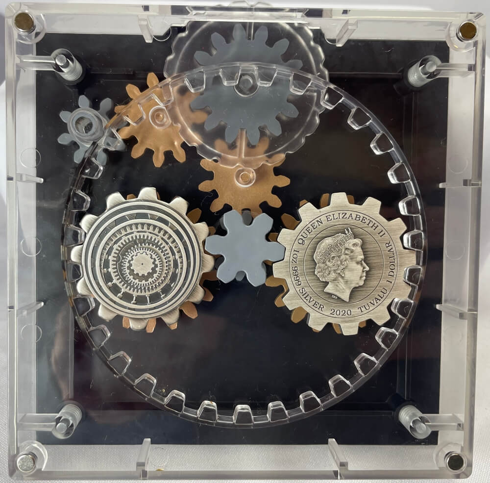 Tuvalu 2020 1oz Silver Antiqued Two Coin Set Industry in Motion product image