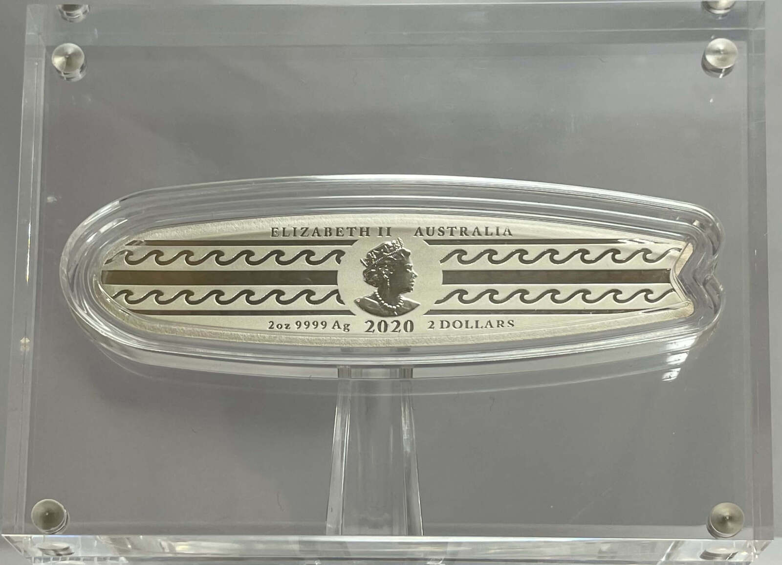 2020 2oz Silver Coloured Coin - Surfboard product image