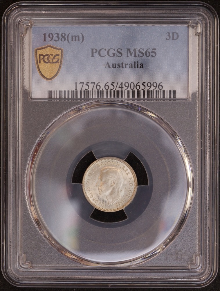1938 Threepence Gem Unc (PCGS MS65) product image