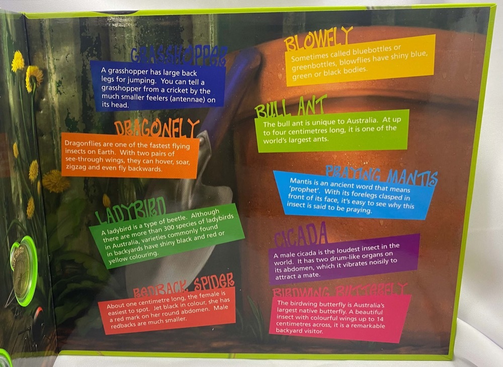 2010 1 Dollar 9 Coin Set Young Collectors Backyard Bugs product image