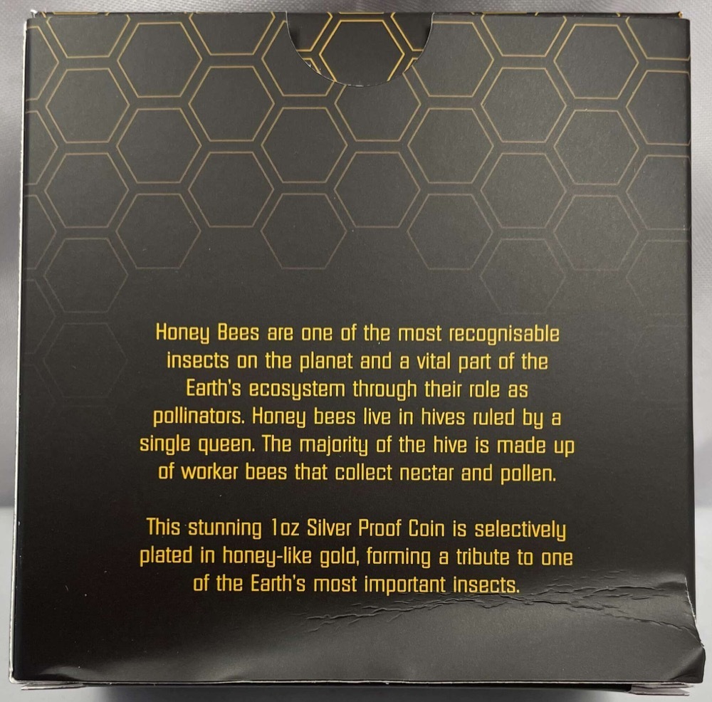Niue 2022 1oz Silver Proof Coin - Honey Bee (Damaged Packaging) product image