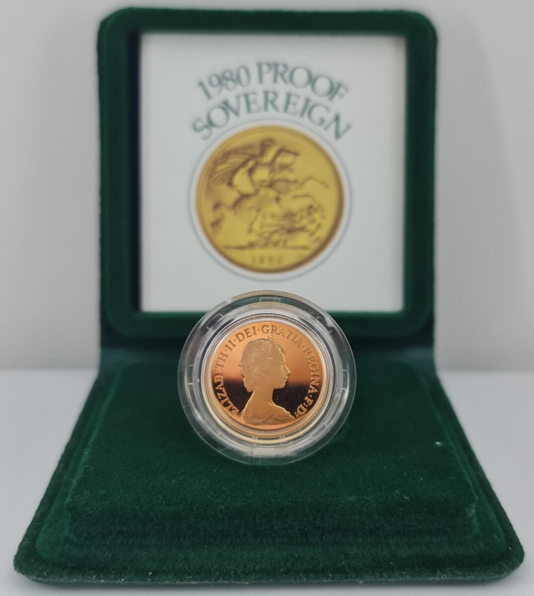 1980 Proof Gold Sovereign Elizabeth II In Presentation Case product image