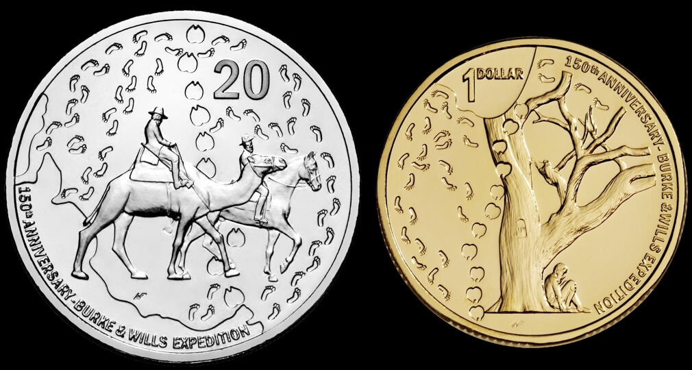 2010 2 Coin Mint Set Burke and Wills product image