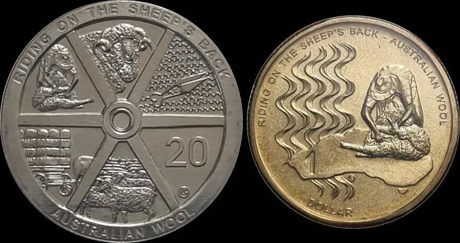 Australia 2011 2 Coin Uncirculated Mint Set Australian Wool product image