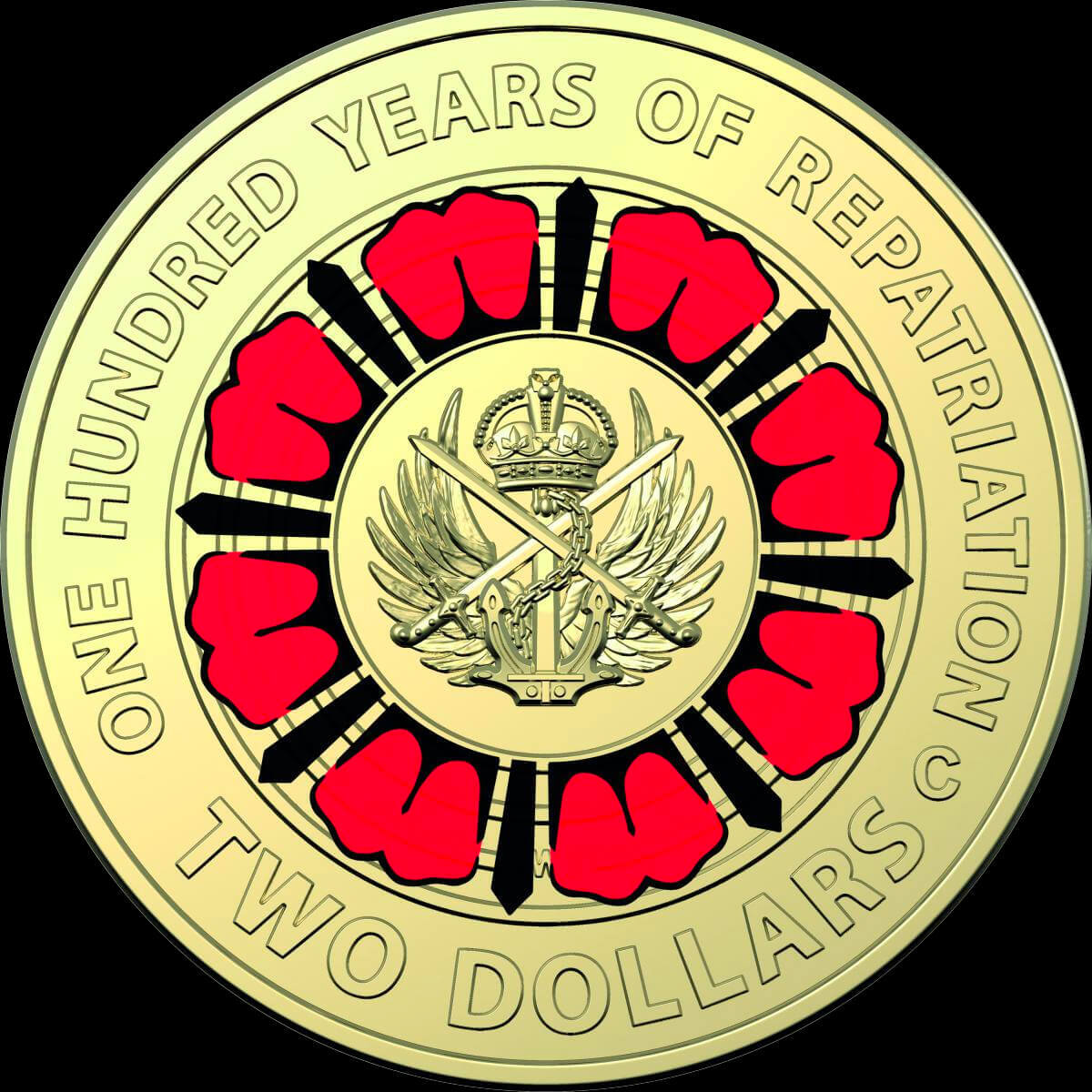 2019 $2 RAM Roll Coloured Repatriation Centenary Heads/Tails product image