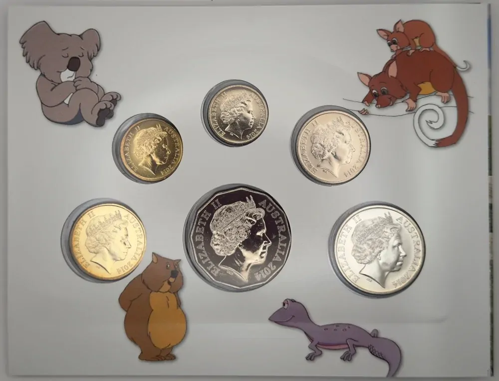 Australia 2014 Baby Uncirculated Mint Coin Set Dot and the Kangaroo product image