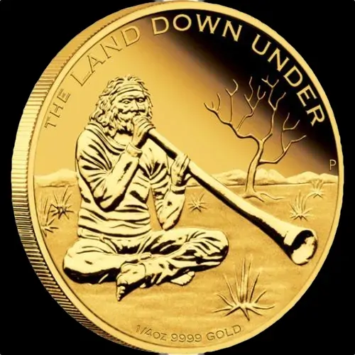 2013 Gold 1/4 Ounce Proof Coin Land Down Under - Didgeridoo product image
