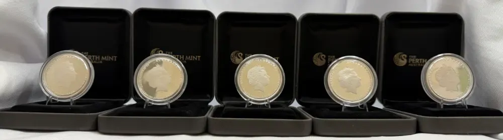2009 - 2010 Silver Half Ounce Proof Five Coin Set - The Reef Series I product image