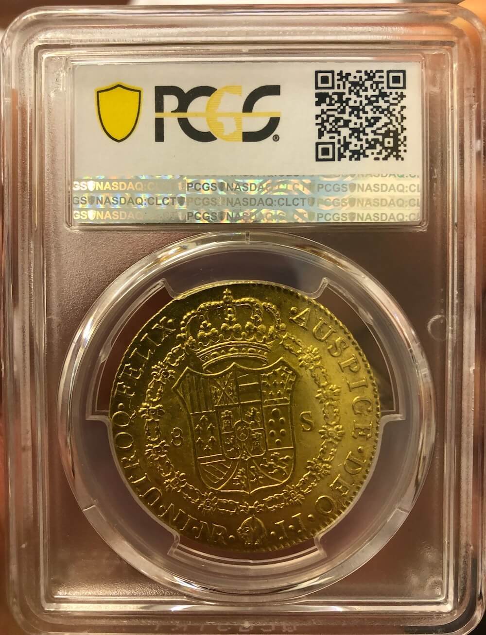 Colombia 1797-JJ Gold 8 Escudos KM# 62.1 PCGS MS62 product image