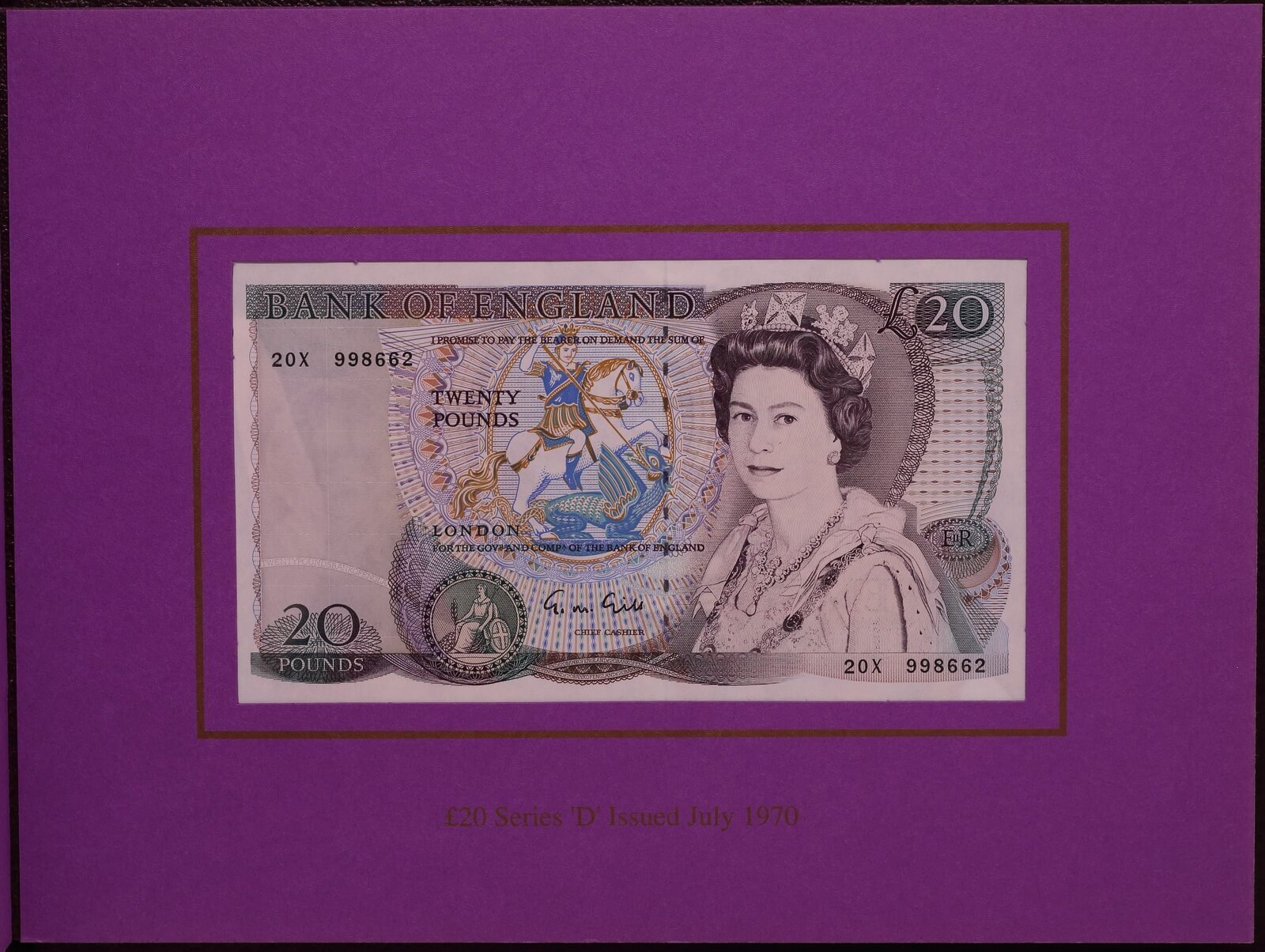 1991 Bank of England 20 Pound Pair - 1st / Last Prefix Folder product image