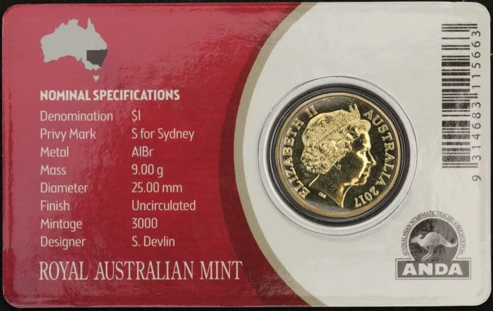 2017 1 Dollar 4 Coin Set ANDA Money Expo Privy Marks product image