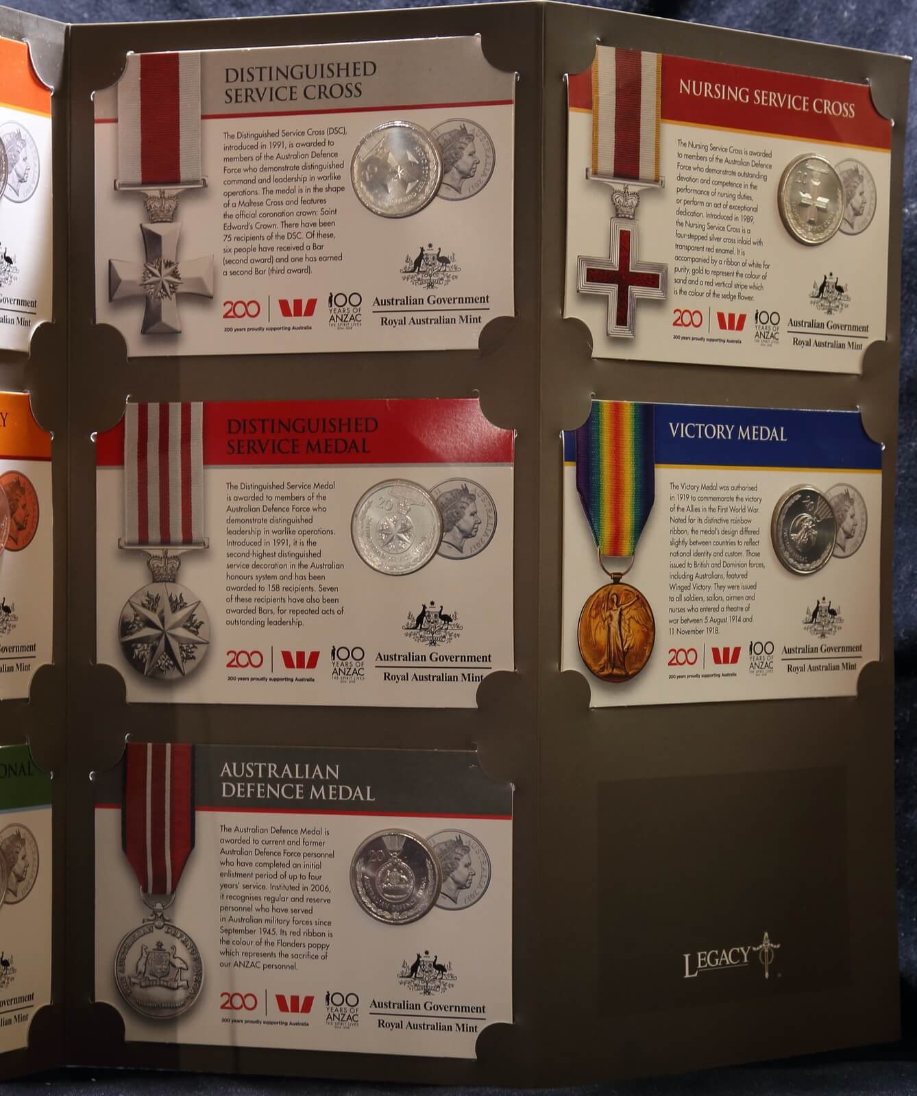 2017 14 Coin Set Legends of the ANZACS Complete in Folder product image